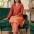 Women Ombre Dyed Regular Thread Work Kurta with Trousers