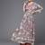 Women Grey & Pink Floral Print Angrakha Gotta Patti  Cotton Kurta with Sharara