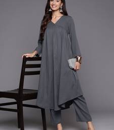 Empire Silk Crepe Kurta with Trousers