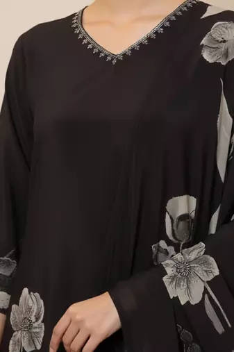 Women Floral Printed Regular Thread Work Pure Cotton Kurta with Trousers & With Dupatta