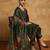 Women Floral Yoke Design Regular Thread Work Kurta with Trousers & With Dupatta