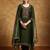 Women Floral Yoke Design Regular Thread Work Kurta with Trousers & With Dupatta