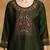 Women Floral Yoke Design Regular Thread Work Kurta with Trousers & With Dupatta