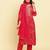 Bandhani Printed Beads & Stones Kurta With Trousers & Dupatta