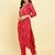 Bandhani Printed Beads & Stones Kurta With Trousers & Dupatta