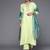 Women Green Pleated Kurta with Trousers & Dupatta