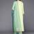 Women Green Pleated Kurta with Trousers & Dupatta