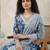 Women Floral Printed Regular Thread Work Pure Cotton Kurta with Trousers & With Dupatta
