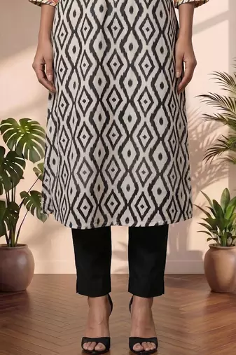 Women Printed Regular Mirror Work Kurta with trouser