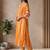 Women's Striped Cotton Aline Kurta Set with Fusion Look