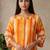 Women's Striped Cotton Aline Kurta Set with Fusion Look