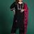 Plus Size Black Embroidered Straight Kurta Trousers With Dupatta Set