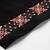 Plus Size Black Embroidered Straight Kurta Trousers With Dupatta Set