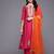 Ethnic Motifs Embroidered Zari Panelled Kurta With Palazzos & Dupatta