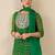 Bandhani Printed Thread Work Georgette Straight Kurta With Trousers & Dupatta