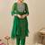 Bandhani Printed Thread Work Georgette Straight Kurta With Trousers & Dupatta