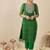 Bandhani Printed Thread Work Georgette Straight Kurta With Trousers & Dupatta