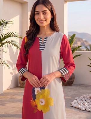 Colourblocked Regular Kurta with Palazzos 5