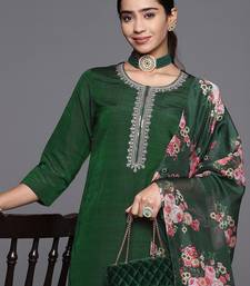 Women Ethnic Motifs Embroidered Regular Kurta with Trousers & Dupatta