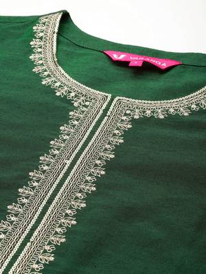 Women Ethnic Motifs Embroidered Regular Kurta with Trousers & Dupatta 3