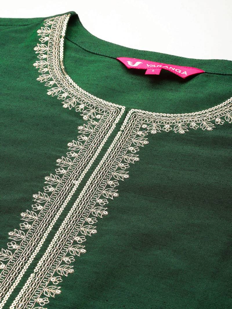 Women Ethnic Motifs Embroidered Regular Kurta with Trousers & Dupatta