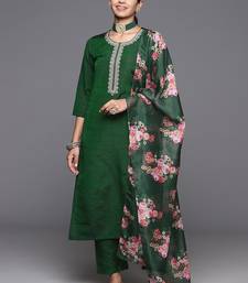 Women Ethnic Motifs Embroidered Regular Kurta with Trousers & Dupatta