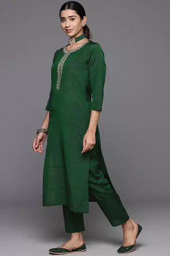 Women Ethnic Motifs Embroidered Regular Kurta with Trousers & Dupatta