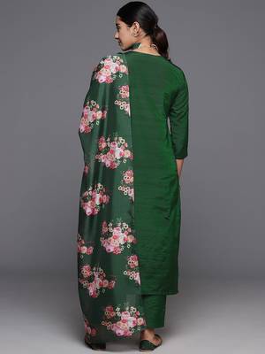 Women Ethnic Motifs Embroidered Regular Kurta with Trousers & Dupatta 7