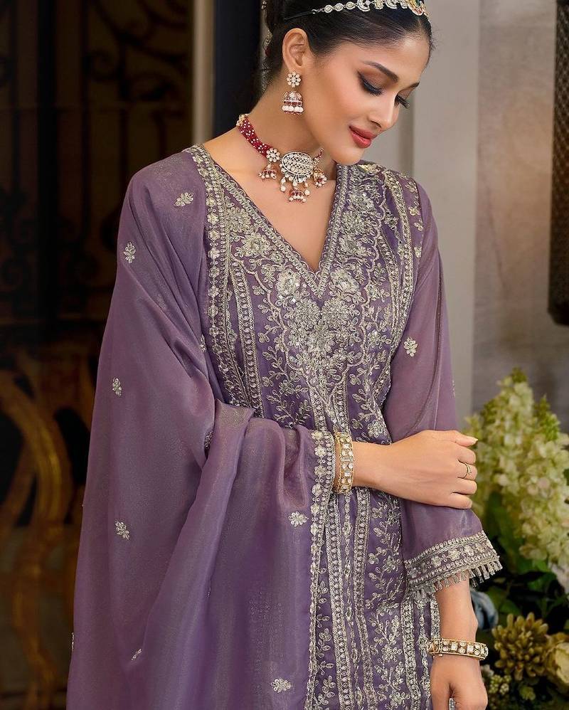 Women Ethnic Motifs Embroidered Regular Thread Work Kurta & Sharara With Dupatta
