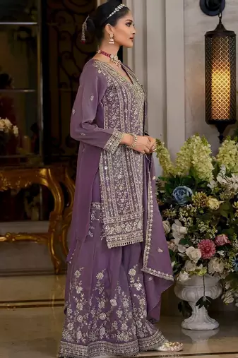 Women Ethnic Motifs Embroidered Regular Thread Work Kurta & Sharara With Dupatta