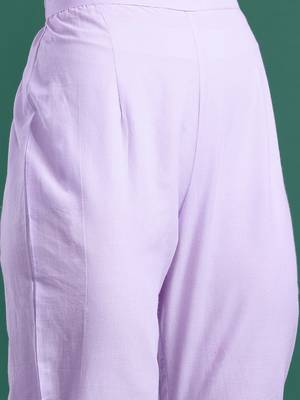 Ethnic Motifs Embroidered  Cotton Kurta with Trousers & Dupatta 3