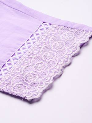 Ethnic Motifs Embroidered  Cotton Kurta with Trousers & Dupatta 8