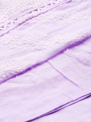 Ethnic Motifs Embroidered  Cotton Kurta with Trousers & Dupatta 9