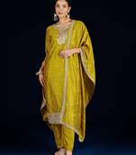 Women Embroidered Kurta with Trousers & Dupatta
