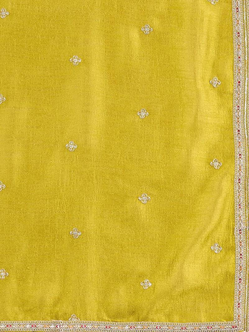 Women Embroidered Kurta with Trousers & Dupatta