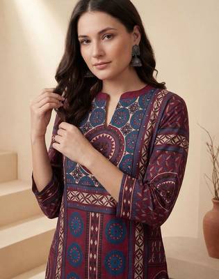 Women Ethnic Motifs Printed Mirror Work Pure Cotton Kurta & Trousers With Dupatta 3