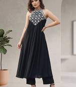 Women Ethnic Motifs Embroidered Regular Thread Work Kurta with Trousers