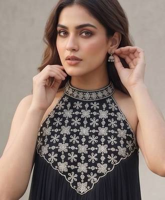 Women Ethnic Motifs Embroidered Regular Thread Work Kurta with Trousers 2