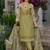 Floral Embroidered Mirror Work Pure Cotton Kurta With Trousers & Dupatta