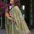 Floral Embroidered Mirror Work Pure Cotton Kurta With Trousers & Dupatta
