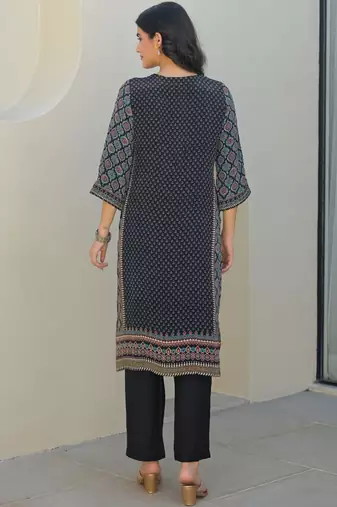 Women Ethnic Motifs Printed Regular Mirror Work Kurta with Trousers & With Dupatta