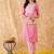 Ethnic Motifs Printed Straight Thread Work Kurta with Trousers