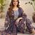 Women Floral Printed Regular Thread Work Kurta with Trousers & With Dupatta
