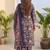 Women Floral Printed Regular Thread Work Kurta with Trousers & With Dupatta