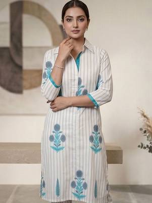 Women Printed Regular Kurta with Trousers 2