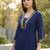 Women Regular Thread Work Kurta with Trousers