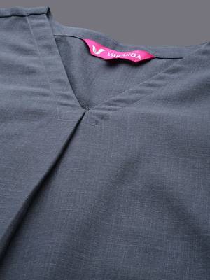 V Neck A-Line Kurta With Trouser 2