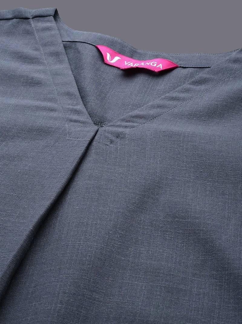 V Neck A-Line Kurta With Trouser
