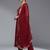 Women Regular Thread Work Silk Crepe Kurta with Trousers & With Dupatta