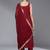 Women Regular Thread Work Silk Crepe Kurta with Trousers & With Dupatta